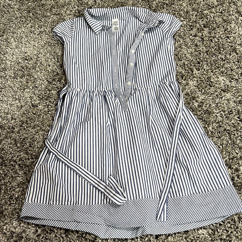 Casual Blue and White Dress